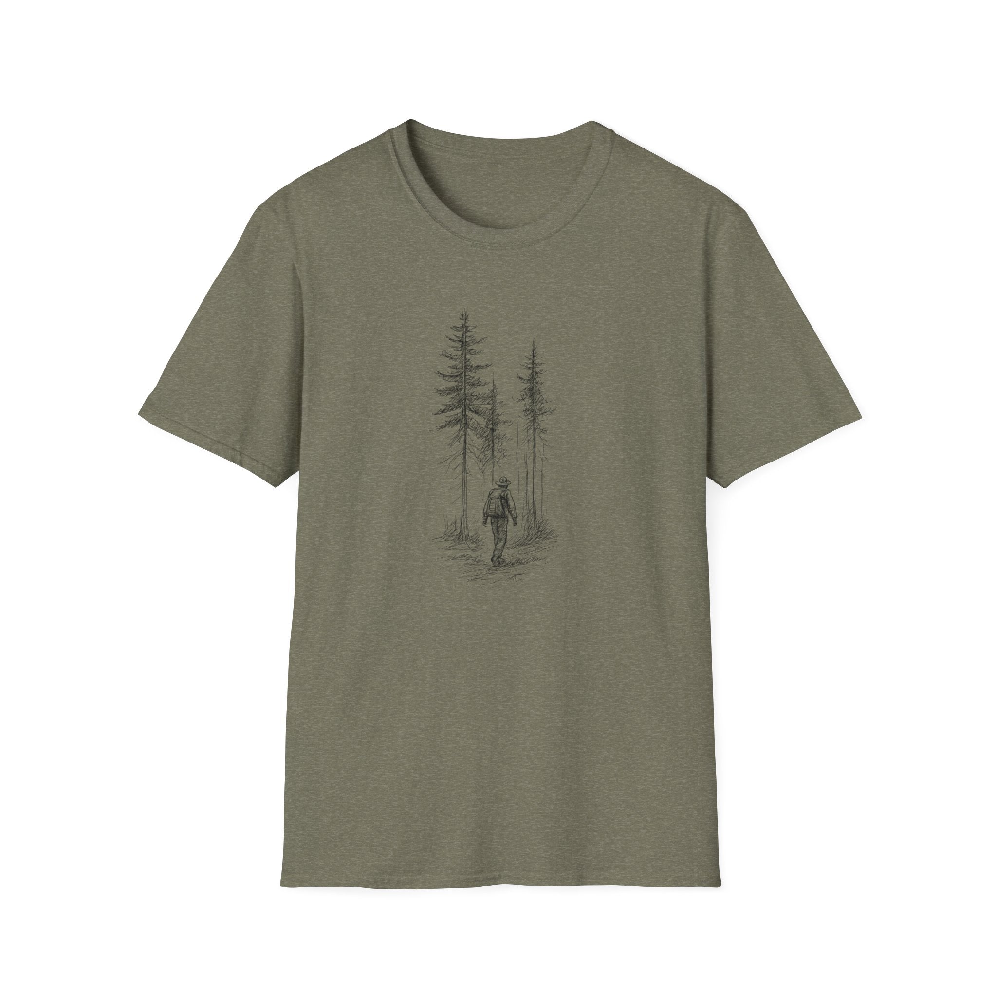 Hiker in Dark Forest T-Shirt
